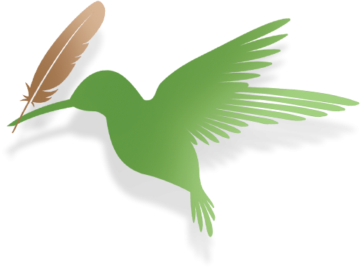 Bird with feather graphic